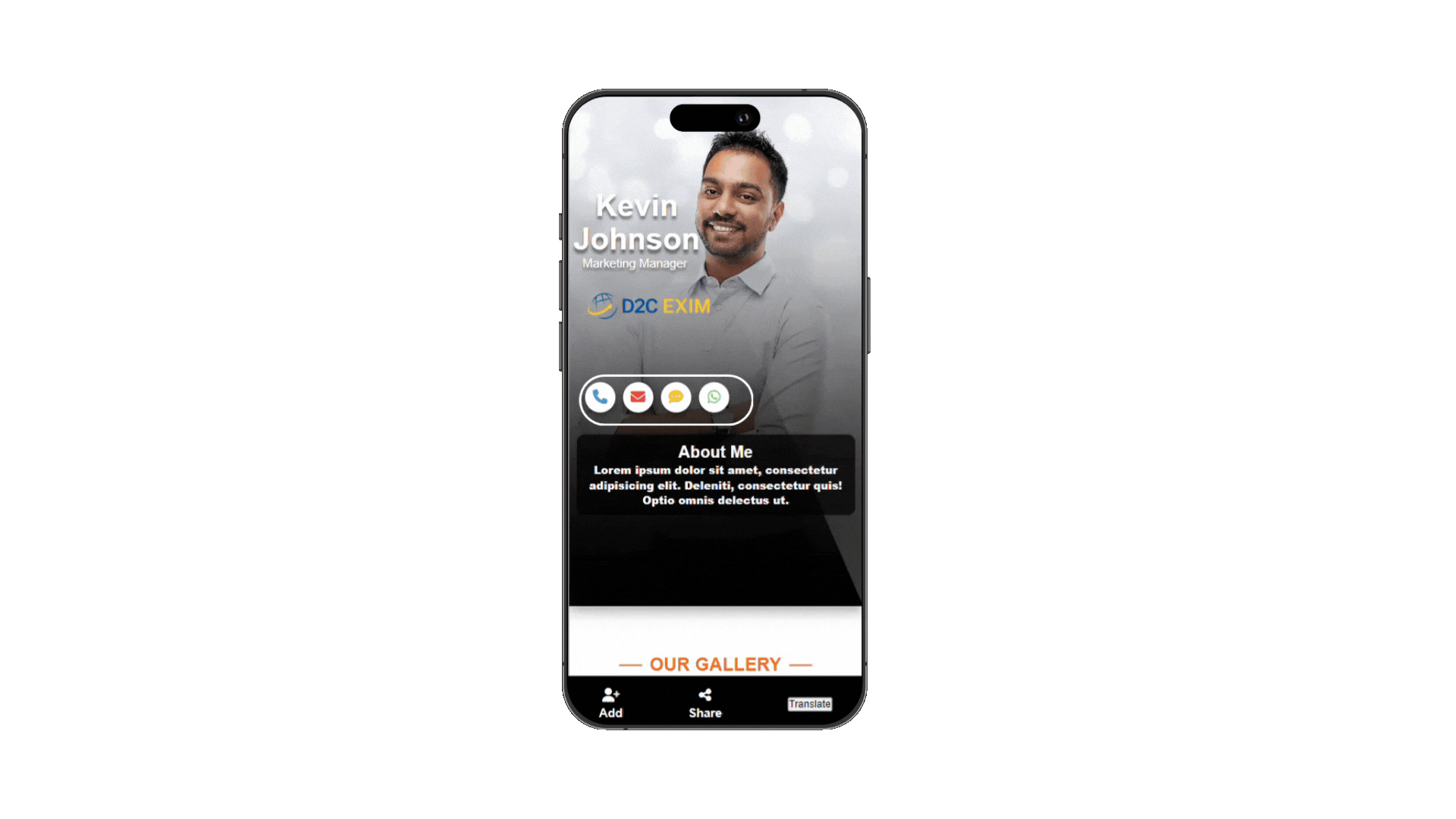 QR Code Screen